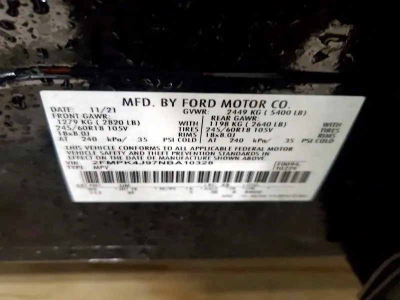 2022 FORD EDGE SEL  