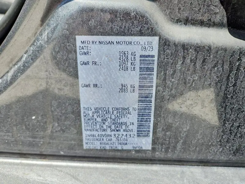 2024 NISSAN ALTIMA SV  