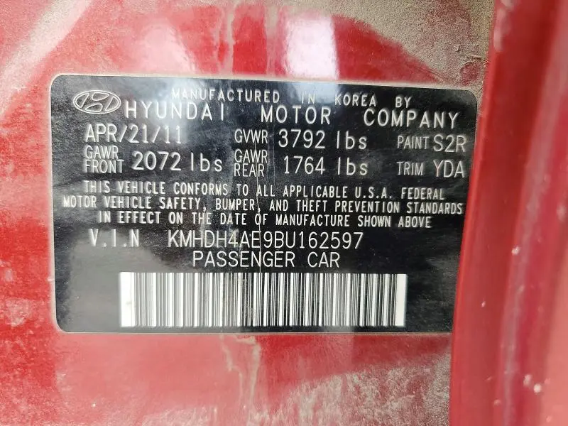 2011 HYUNDAI ELANTRA GLS  