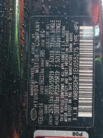 2014 HYUNDAI SANTA FE GLS  