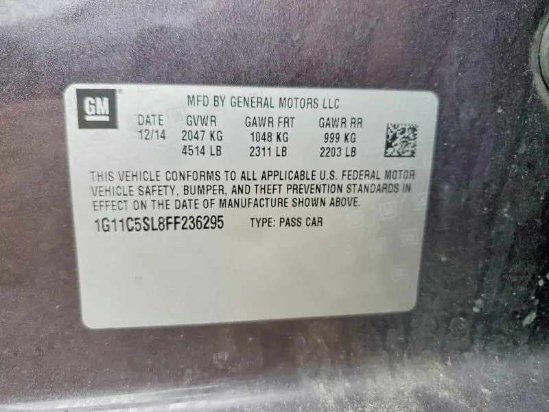 2015 CHEVROLET MALIBU 1LT  