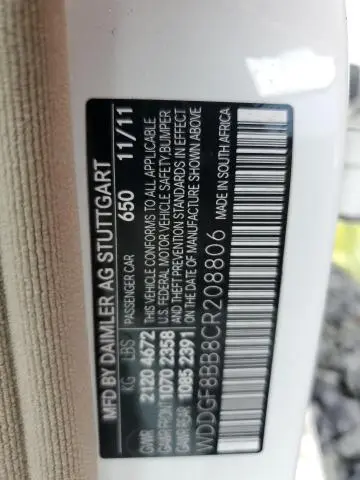 2012 MERCEDES-BENZ C 300 4MATIC  