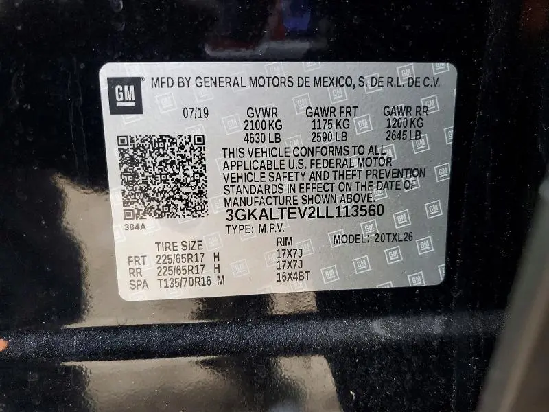 2020 GMC TERRAIN SLE  