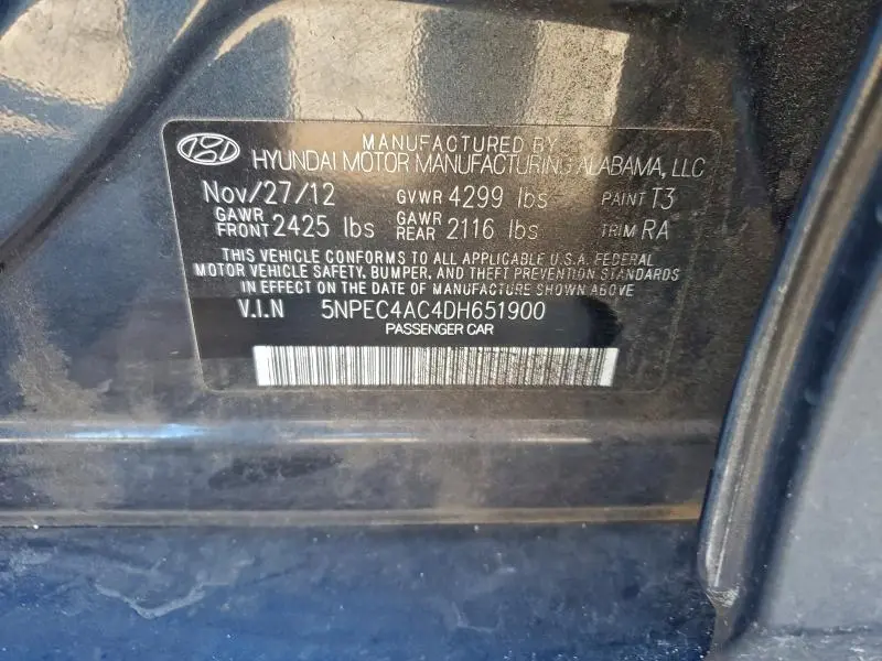 2013 HYUNDAI SONATA SE  