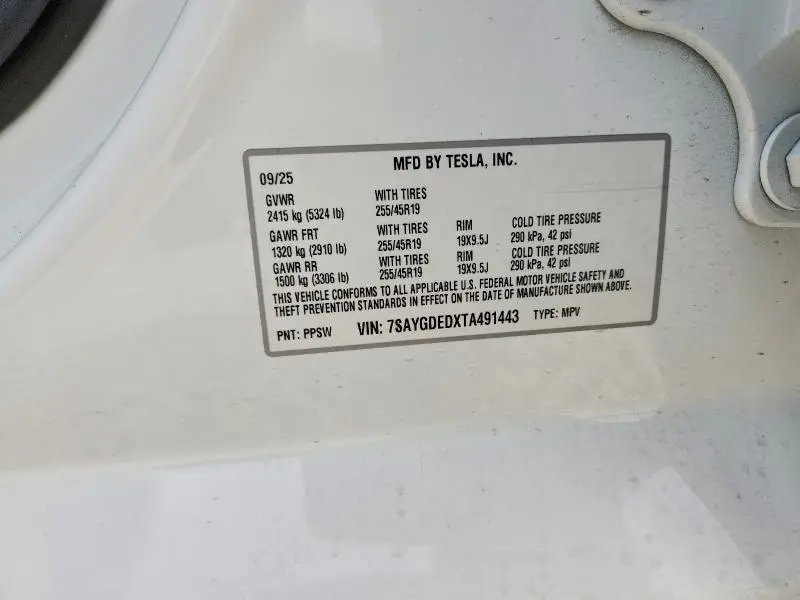 2026 TESLA MODEL Y   