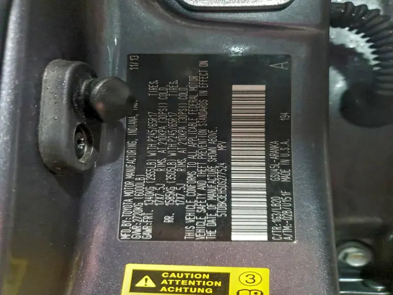 2013 TOYOTA HIGHLANDER BASE  