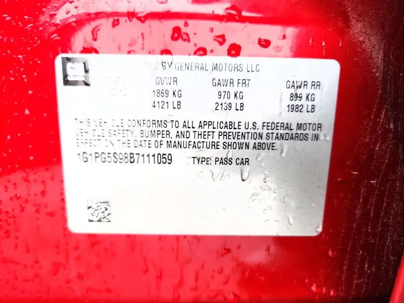 2011 CHEVROLET CRUZE LT  