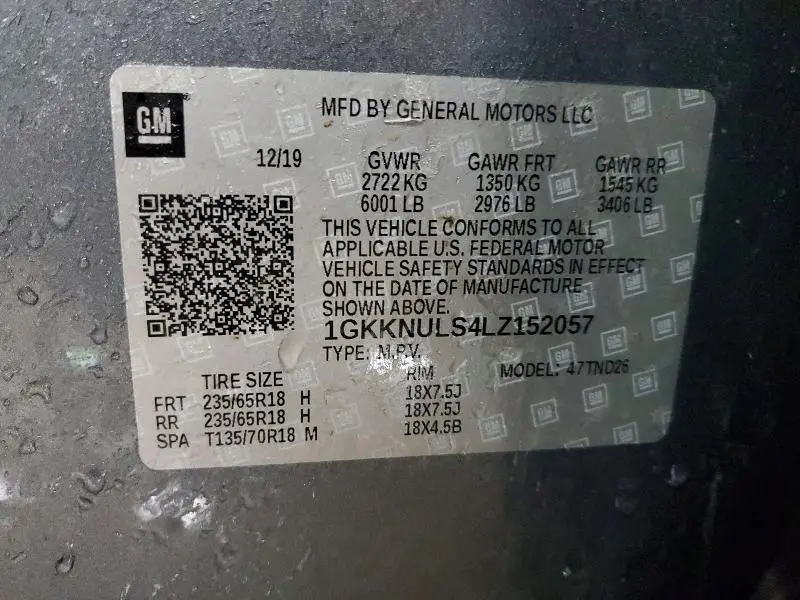 2020 GMC ACADIA SLT  