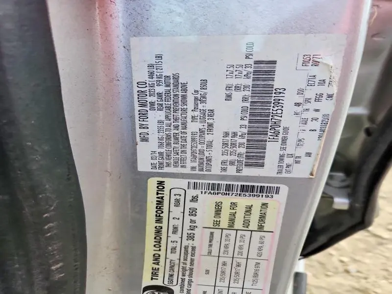 2014 FORD FUSION SE  
