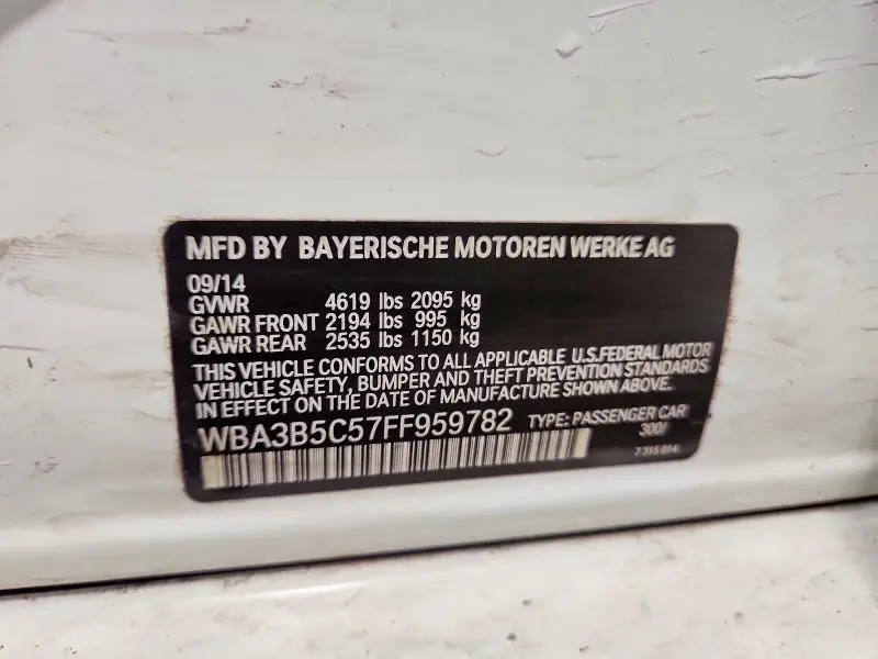 2015 BMW 328 XI SULEV  