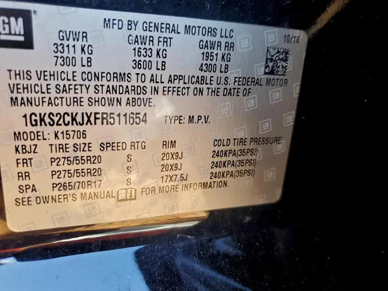 2015 GMC YUKON DENALI  