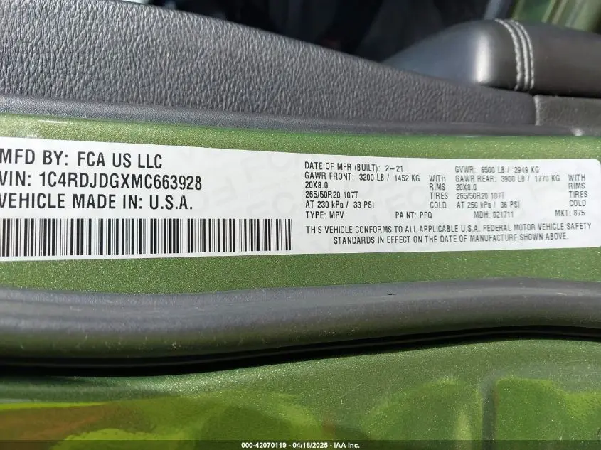 2021 DODGE DURANGO GT PLUS AWD