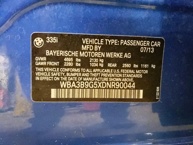 2013 BMW 335 XI  
