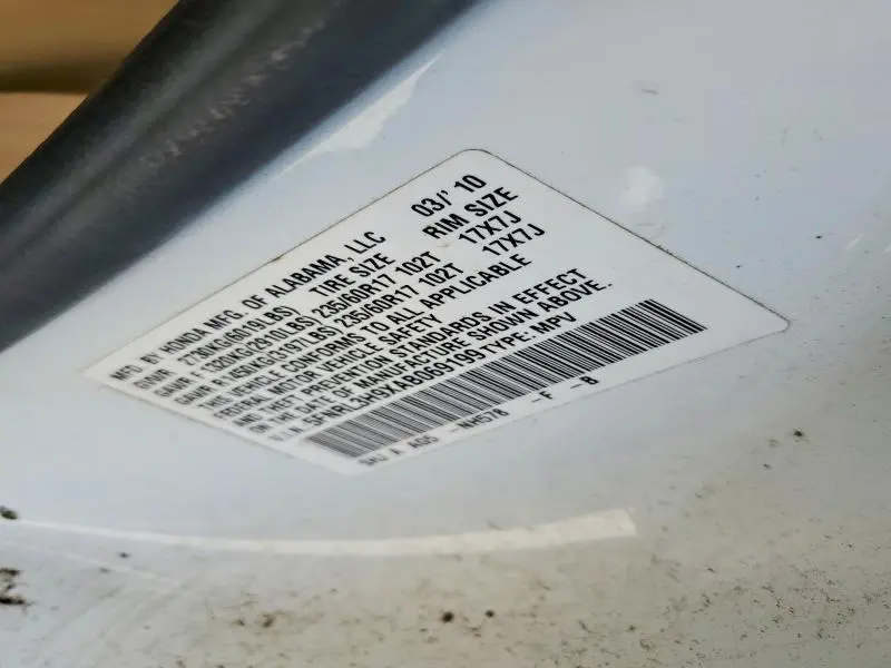 2010 HONDA ODYSSEY TOURING  