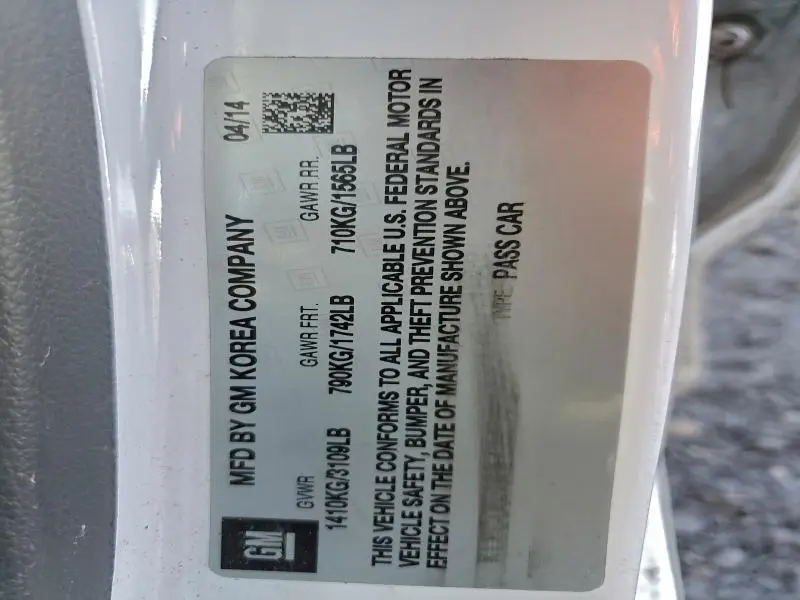 2014 CHEVROLET SPARK 1LT  