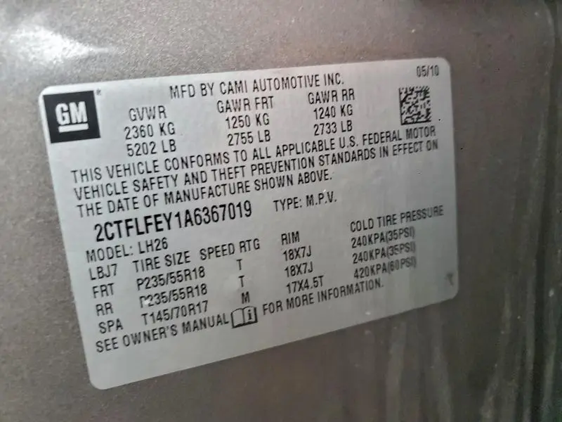 2010 GMC TERRAIN SLT  