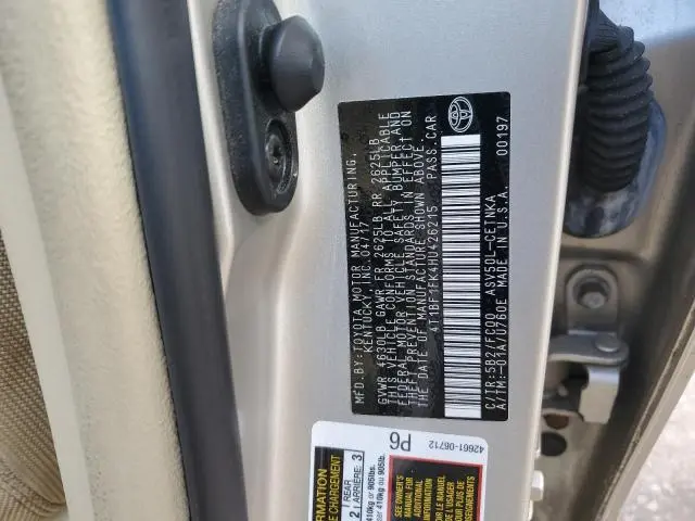 2017 TOYOTA CAMRY LE  
