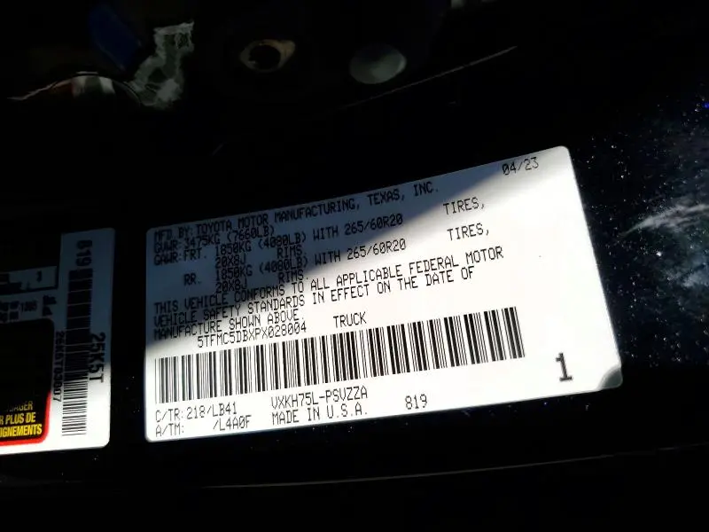 2023 TOYOTA TUNDRA 1794 EDITION HV  