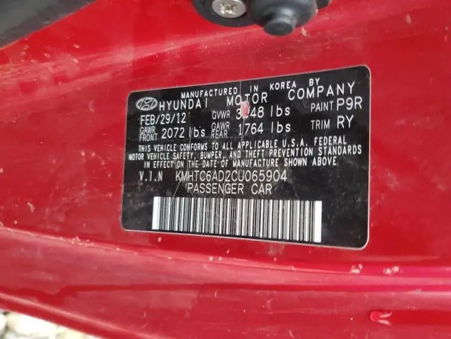 2012 HYUNDAI VELOSTER   