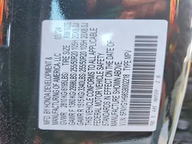 2025 HONDA PILOT BLACK  