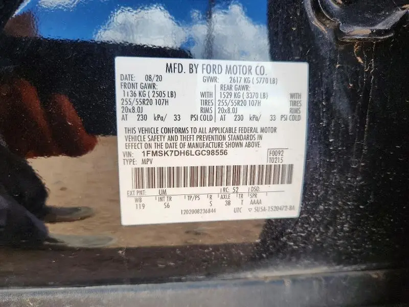 2020 FORD EXPLORER XLT  