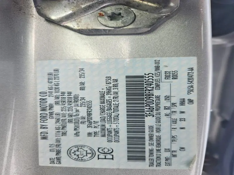 2015 FORD FUSION TITANIUM  