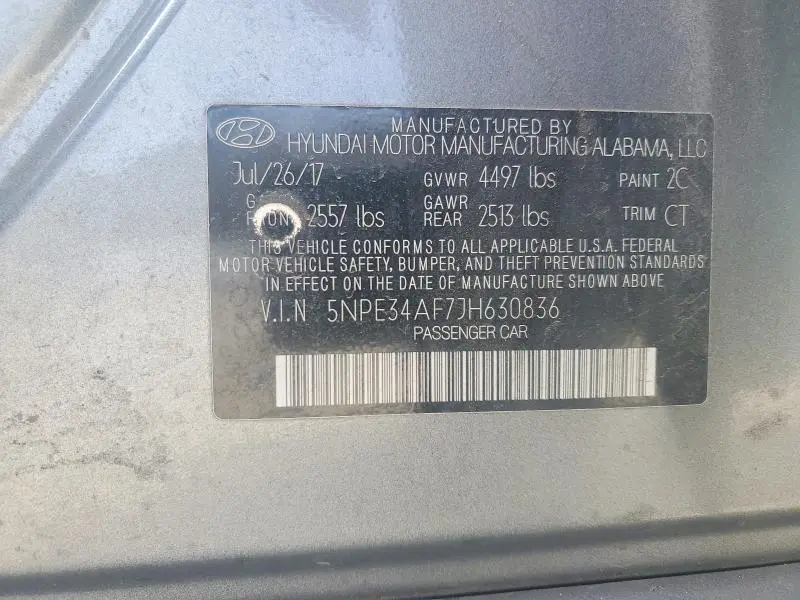 2018 HYUNDAI SONATA SPORT  