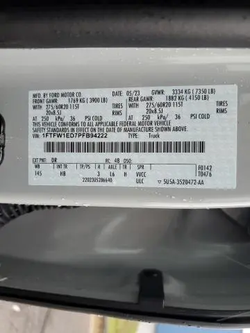 2023 FORD F150 SUPERCREW  