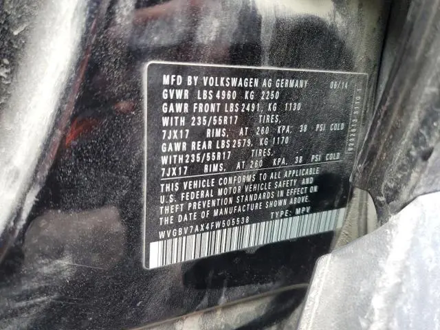 2015 VOLKSWAGEN TIGUAN S  