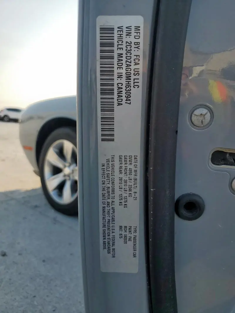 2021 DODGE CHALLENGER SXT  