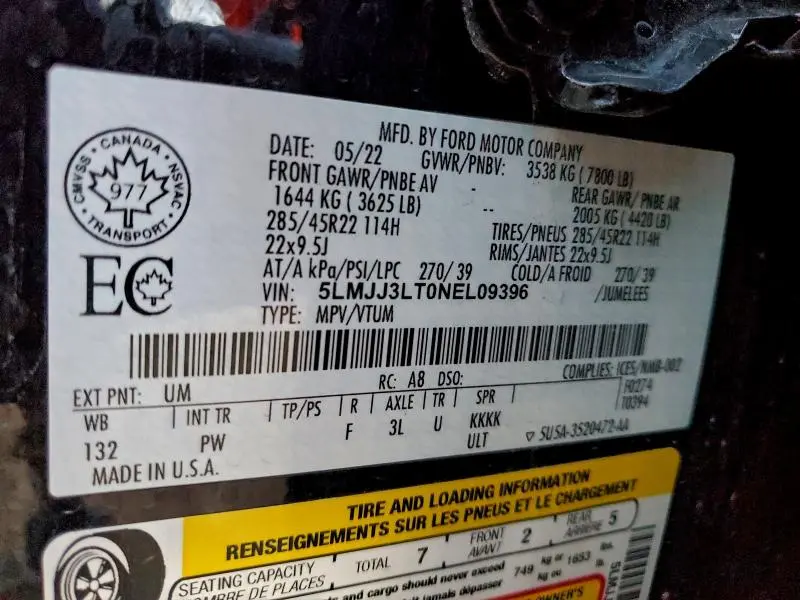 2022 LINCOLN NAVIGATOR L RESERVE  