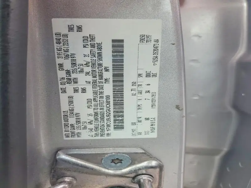2016 FORD ESCAPE TITANIUM  