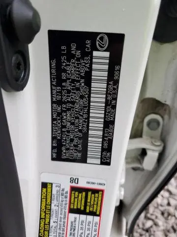 2020 LEXUS ES 350 LUXURY  