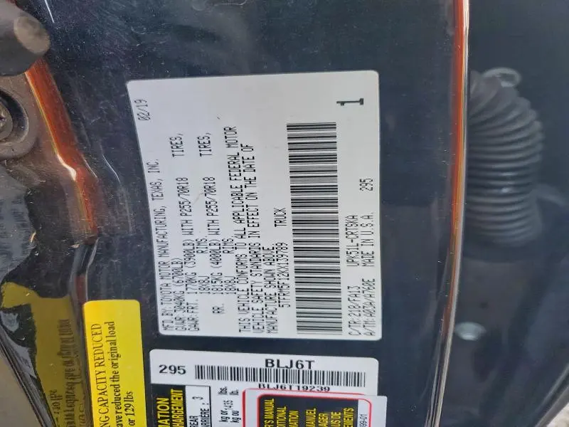 2019 TOYOTA TUNDRA DOUBLE CAB SR  