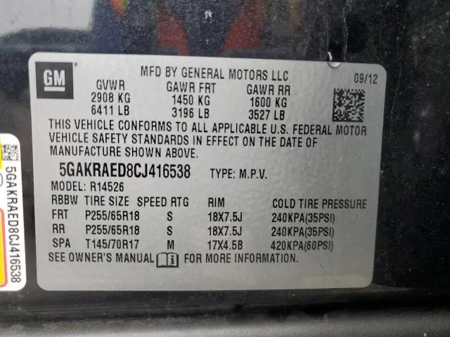 2012 BUICK ENCLAVE   