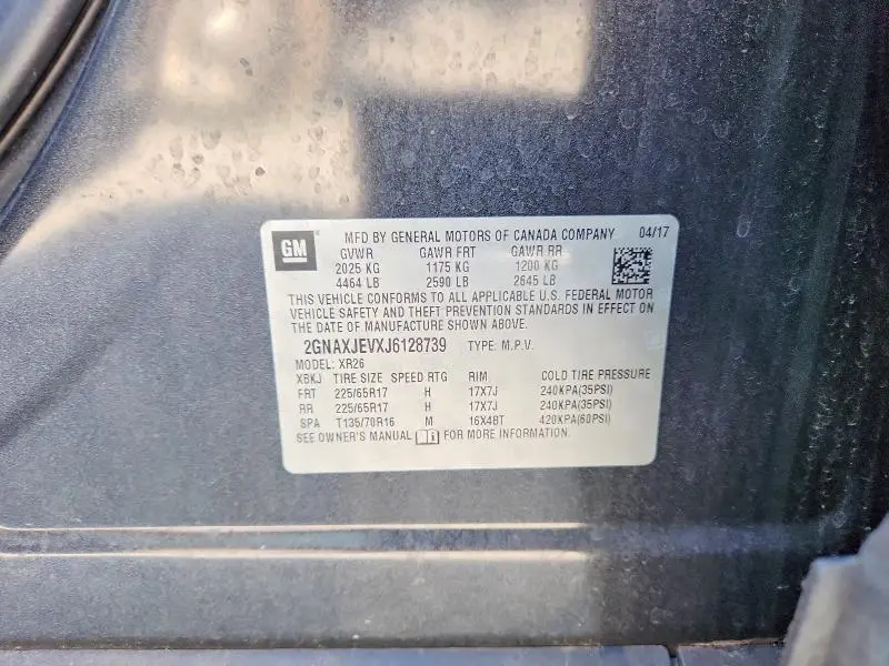 2018 CHEVROLET EQUINOX LT  