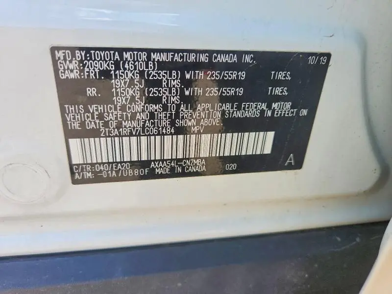 2020 TOYOTA RAV4 XLE PREMIUM  