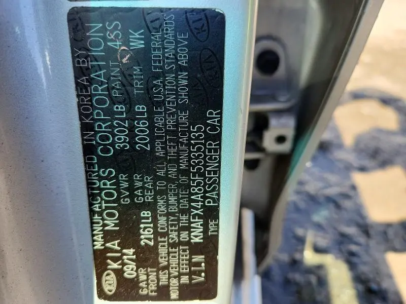 2015 KIA FORTE EX  