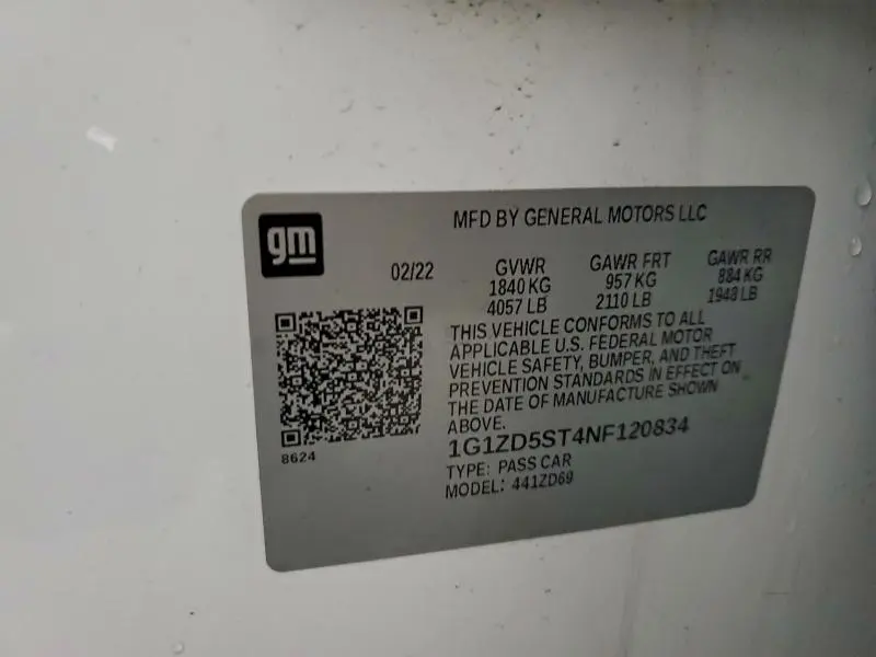 2022 CHEVROLET MALIBU LT  