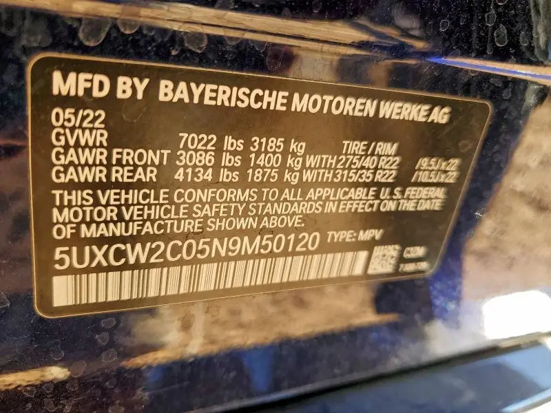 2022 BMW X7 XDRIVE40I  
