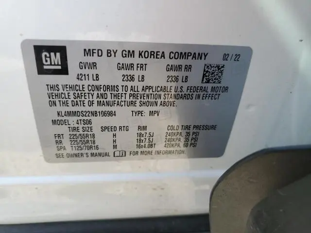 2022 BUICK ENCORE GX SELECT  