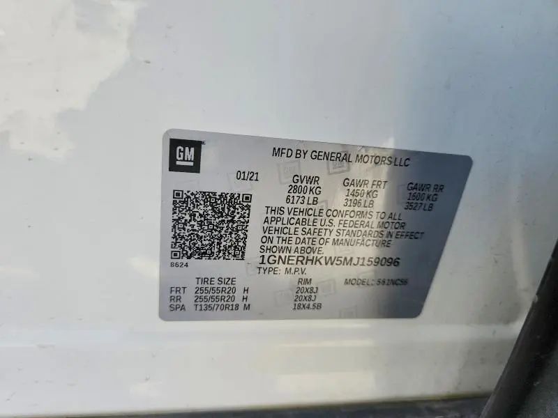 2021 CHEVROLET TRAVERSE LT  