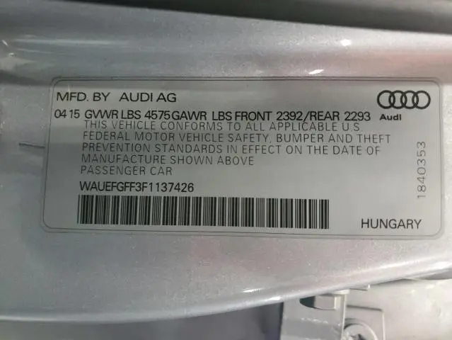2015 AUDI A3 PREMIUM PLUS  