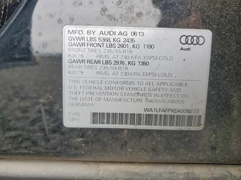 2014 AUDI Q5 PREMIUM PLUS  