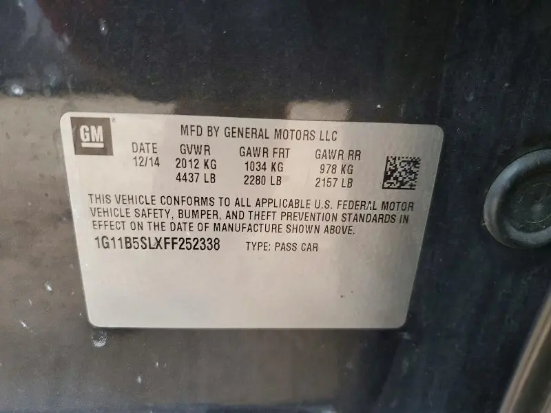 2015 CHEVROLET MALIBU LS  