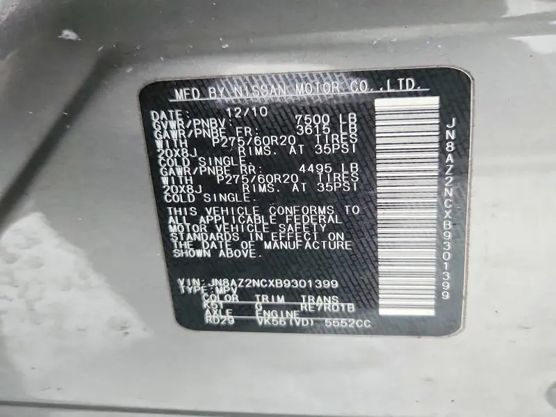 2011 INFINITI QX56   
