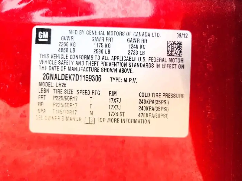 2013 CHEVROLET EQUINOX LT  
