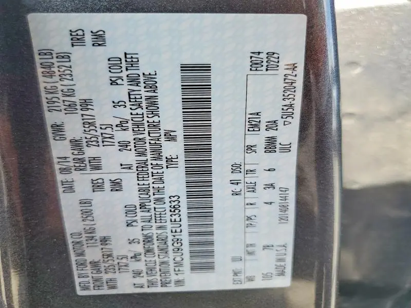 2014 FORD ESCAPE SE  