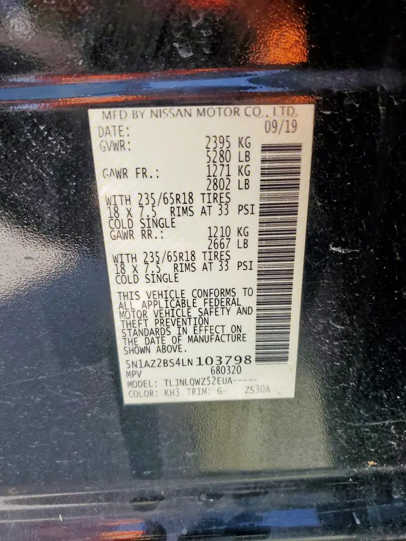 2020 NISSAN MURANO SV