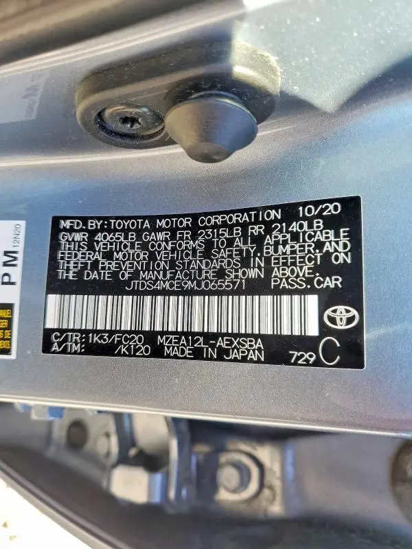 2021 TOYOTA COROLLA SE  
